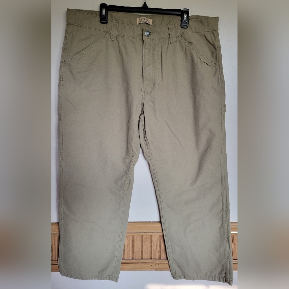 Blue Mountain Men's Relaxed Fit Khaki Carpenter Pants Size 40 x 30
